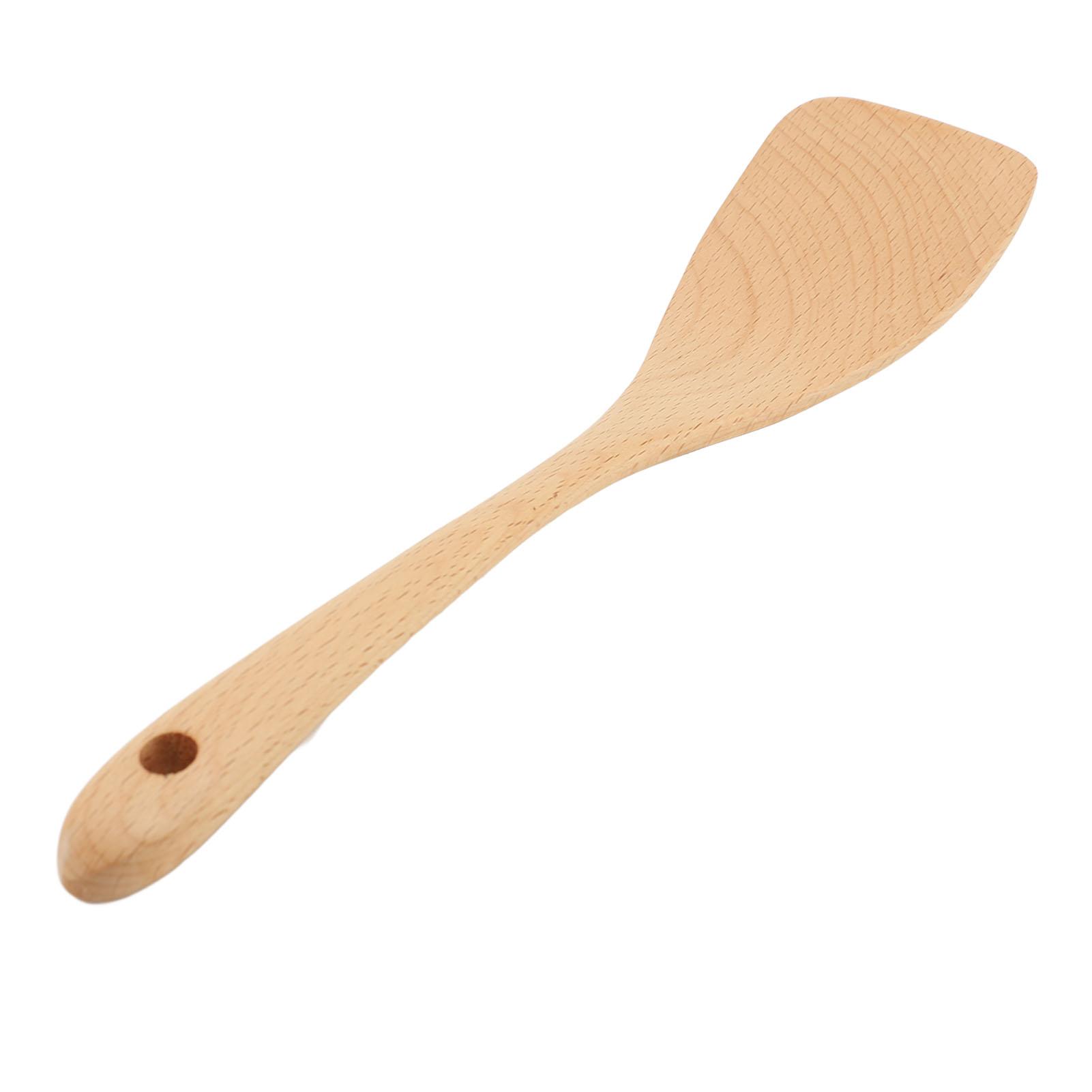 

Деревянная лопатка для приготовления пищи из березы, плоская лопатка для жарки, лопатка-переворачиватель, кухонная утварь для посуды с антипригарным покрытием L