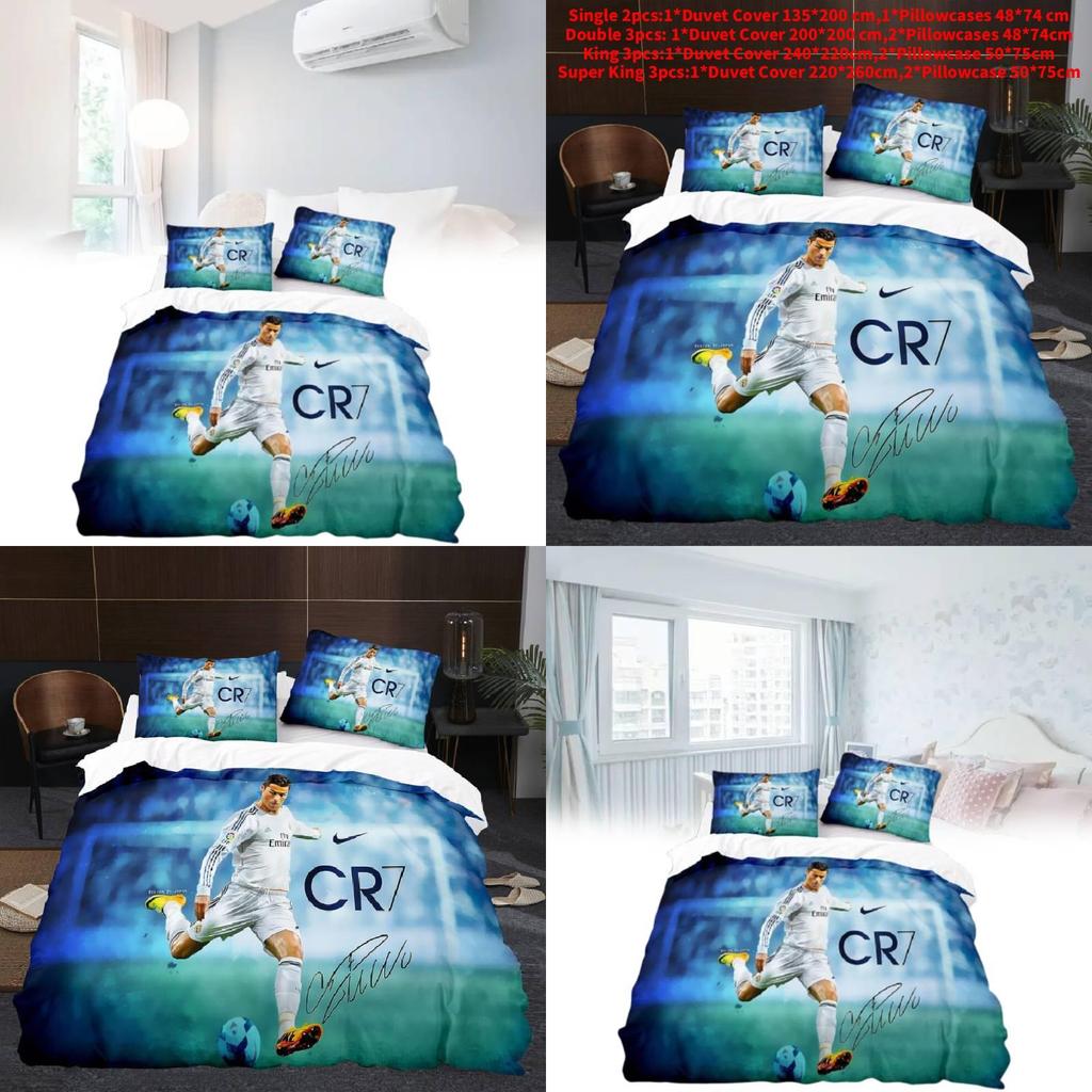 Football Star Bedding Set With Active Print For Modern Home Decor