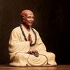 Ceramics Buddhist Figures Sculptures Statue Chinese Buddhist Monk Home Living Room Office Wealth Luck Feng Shui Decoraccessories
