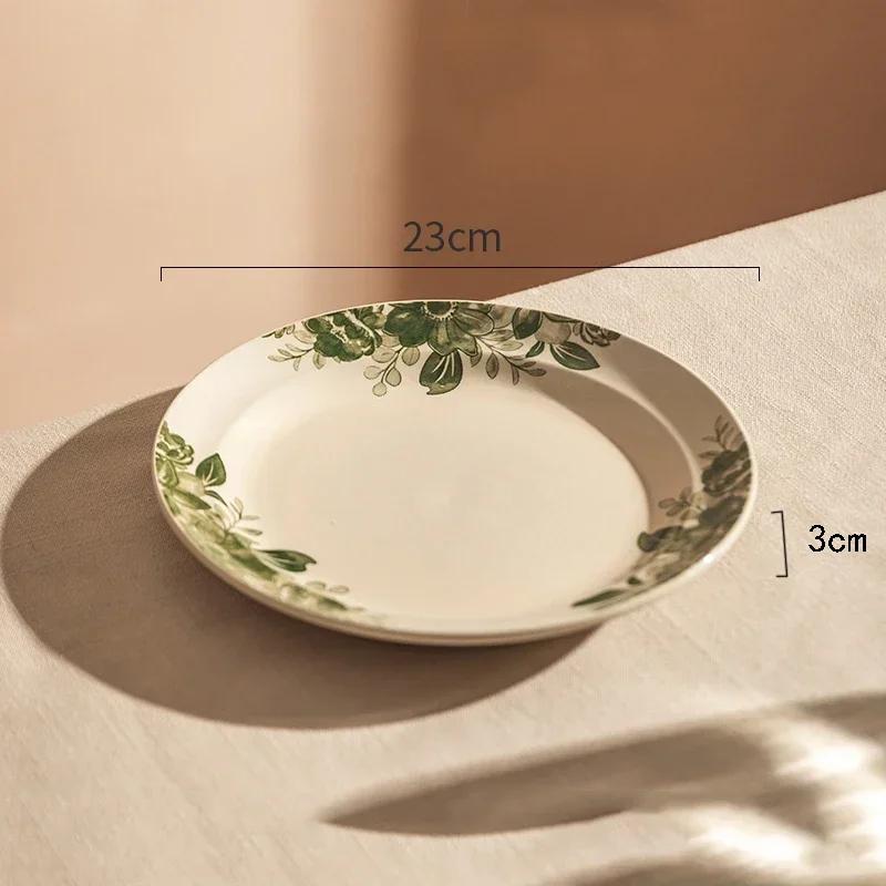 Kreative Keramikteller im chinesischen Stil Luxus Restaurant Dessert Salatteller Köstliche Hausgerichte Tiefer Teller Exquisites Geschirr