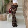 Womens Leopard Print High Stretch Bodycon Midi To Maxi Skirt Low Waist Sexy Fit