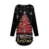 Tee Shirts For Women Casual Round Neck Long Sleeve Shirts Christmas Printing Top Pullover