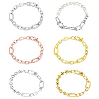 Echtes S925 Sterling Silber Fit Mich Armband perle original Armbänder Mich für Frauen schmuck Liebe geschenk