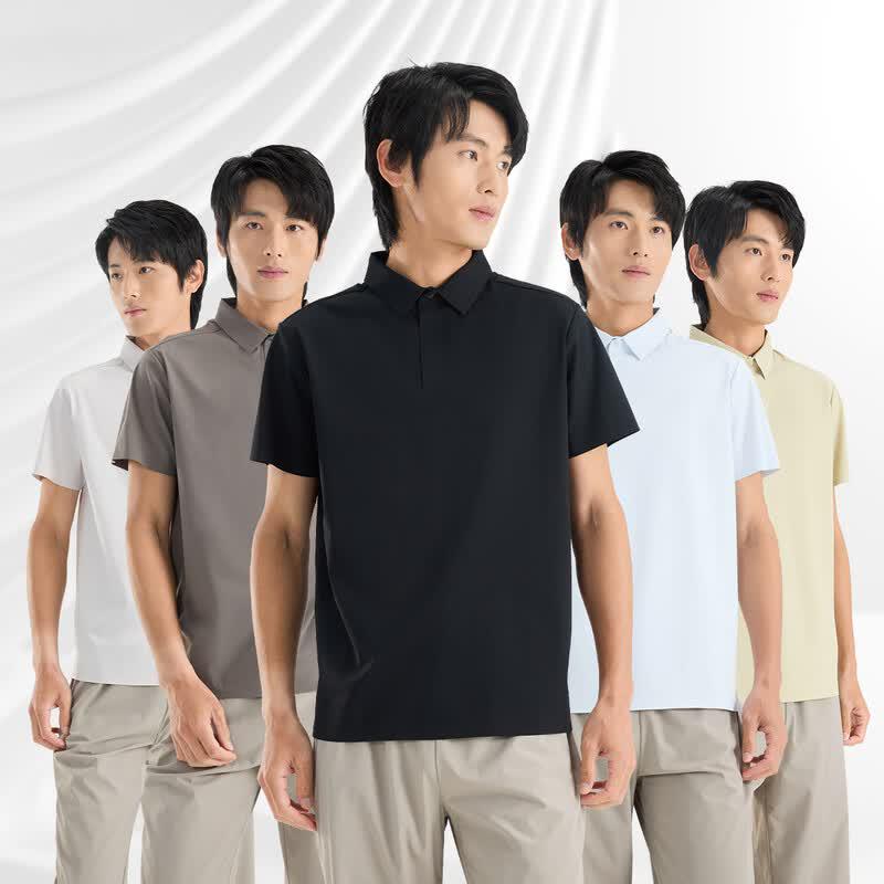 Vepeal Men's Seamless Short-Sleeve Polo Shirt VTX-162