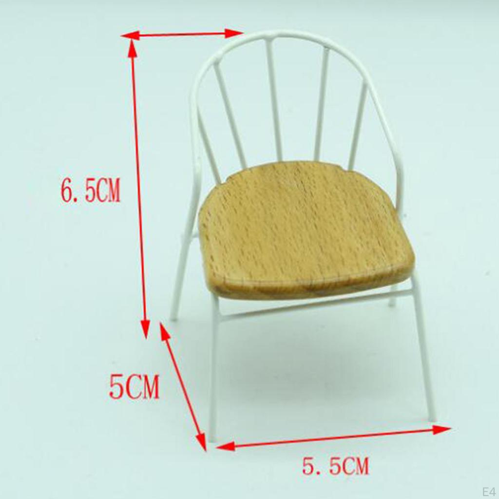 1/12 Dollhouse Chairs ,Miniature Back Side Chair, DIY Craft Rocking Chair for