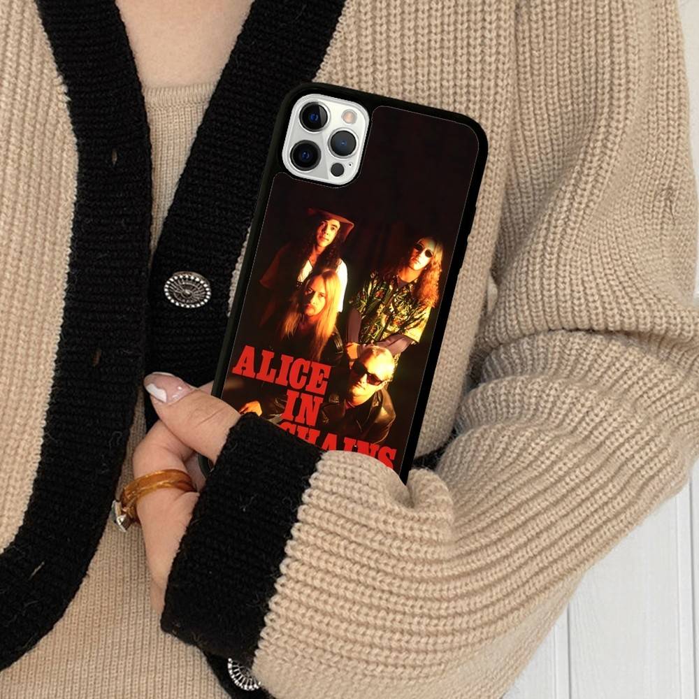 Band A-Alice I-In C-Chains Phone Case For Iphone 11 12 13 14 15 Pro Max 17 16 Plus Hard PC+TPU Back Cover