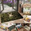 2D Flat-1PC Adorable Doorway Bunny Pattern Mat , Welcome Mats for Home Decoration.