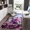 1PC Custom Name Purple Dragon Garden Theme Floor Mat Ideal for Living Room, Game Rooms, Office, Bedroom,Floor Mat Playful Design