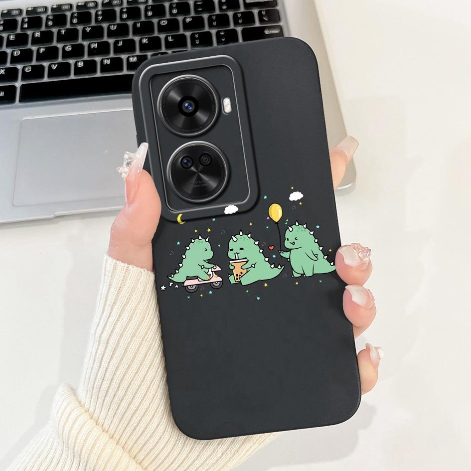 Für Huawei nova 12 SE 2024 Hülle BNE-LX1 Stoßfeste Abdeckung Niedlicher Astronauten-Cartoon Mattes Funda auf Huawei Nova12 SE Quadratischer Schutz