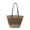 Large capacity woven bag women's new fashion shoulder bag high-end casual tote bag