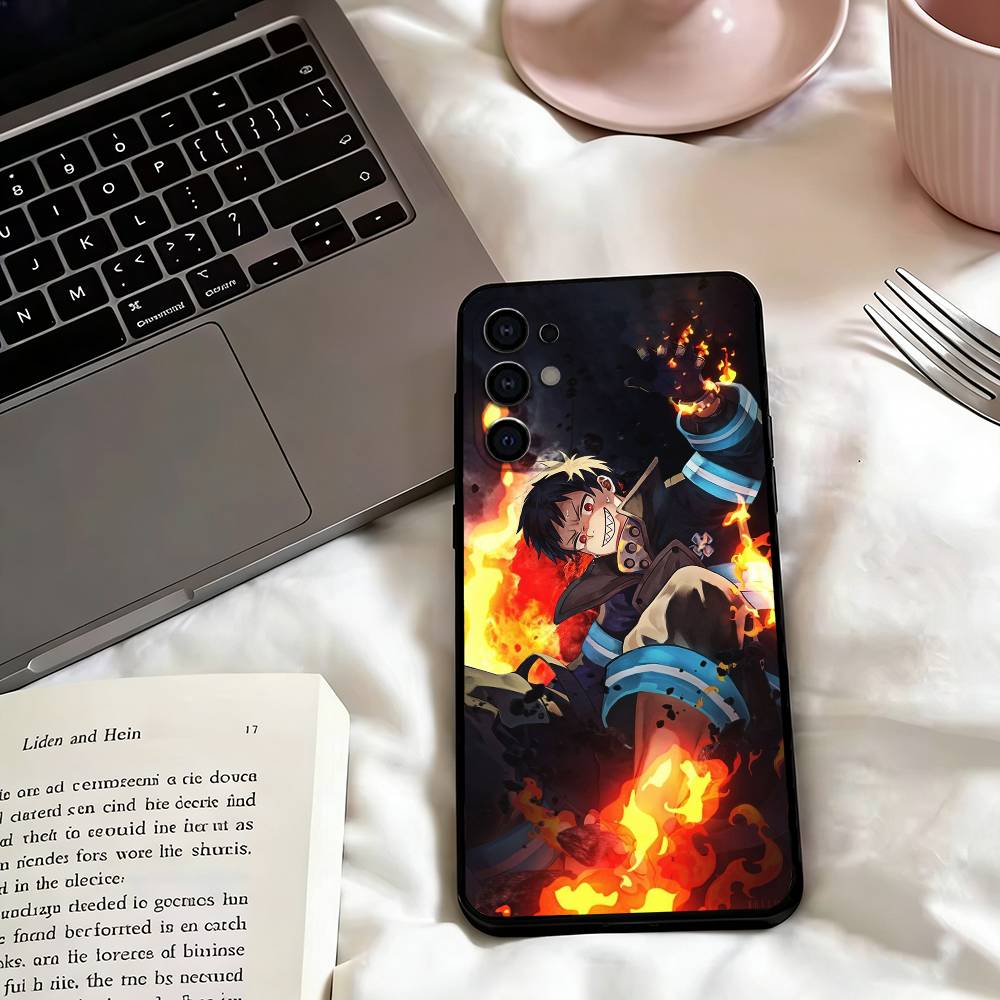 S-Shinra Kusakabe F-Fire F-Force Phone Case Black Silicone Soft For Samsung S25,S24,S21,S22,S23,S30,Ultra,S20,Plus,Fe,Lite Samsung S21Ultra
