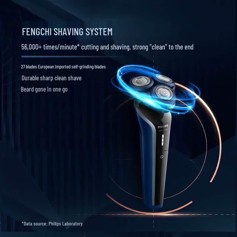 Philips S3608 Electric Rotary Shaver CN plug (adapter included)