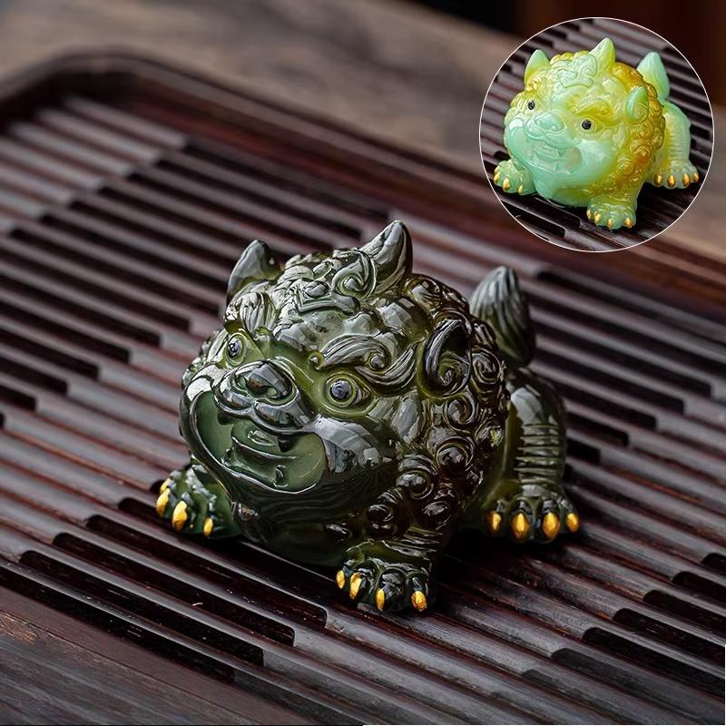 Color Changing Tea Pet Fortune Pi Xiu Tea Playing Desktop Trinket Chinese Animal Decorations Ornament Tea Ceremony Accessories