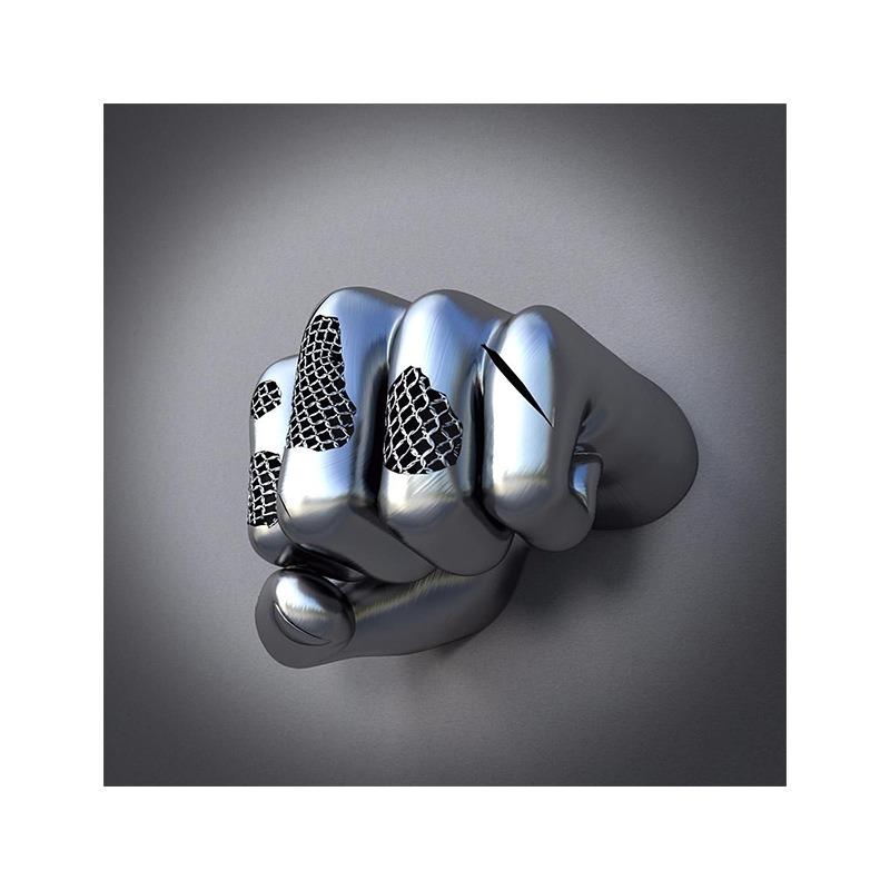 Zlatá kovová figúrka socha objíma umelecký plagát, bytová dekorácia s vysokým rozlíšením, maľba na sprej, bezrámové plátno, maľba na jadro