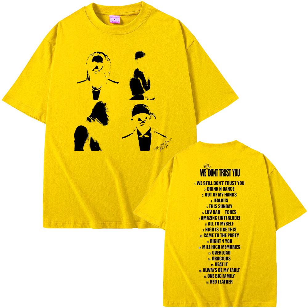 New Hot Sale Rapper Metro Boomin and Future We Don't Trust You Graphic Print T Shirts Men Hip Hop Oversized T-shirts Streetwear