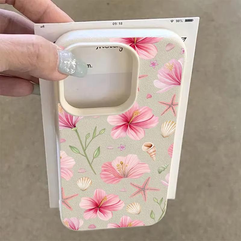 Sweet Lily Flower Lychee Pattern Phone Case For iPhone 17 16 15 14 13 12 11 Pro Max 16e 17e X XR XS Max Shockproof Soft Cover