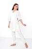 Set – Women's Relax Fit Homewear Robe + Top + Pants, Practical Design, Any Season, 8449-050 HC