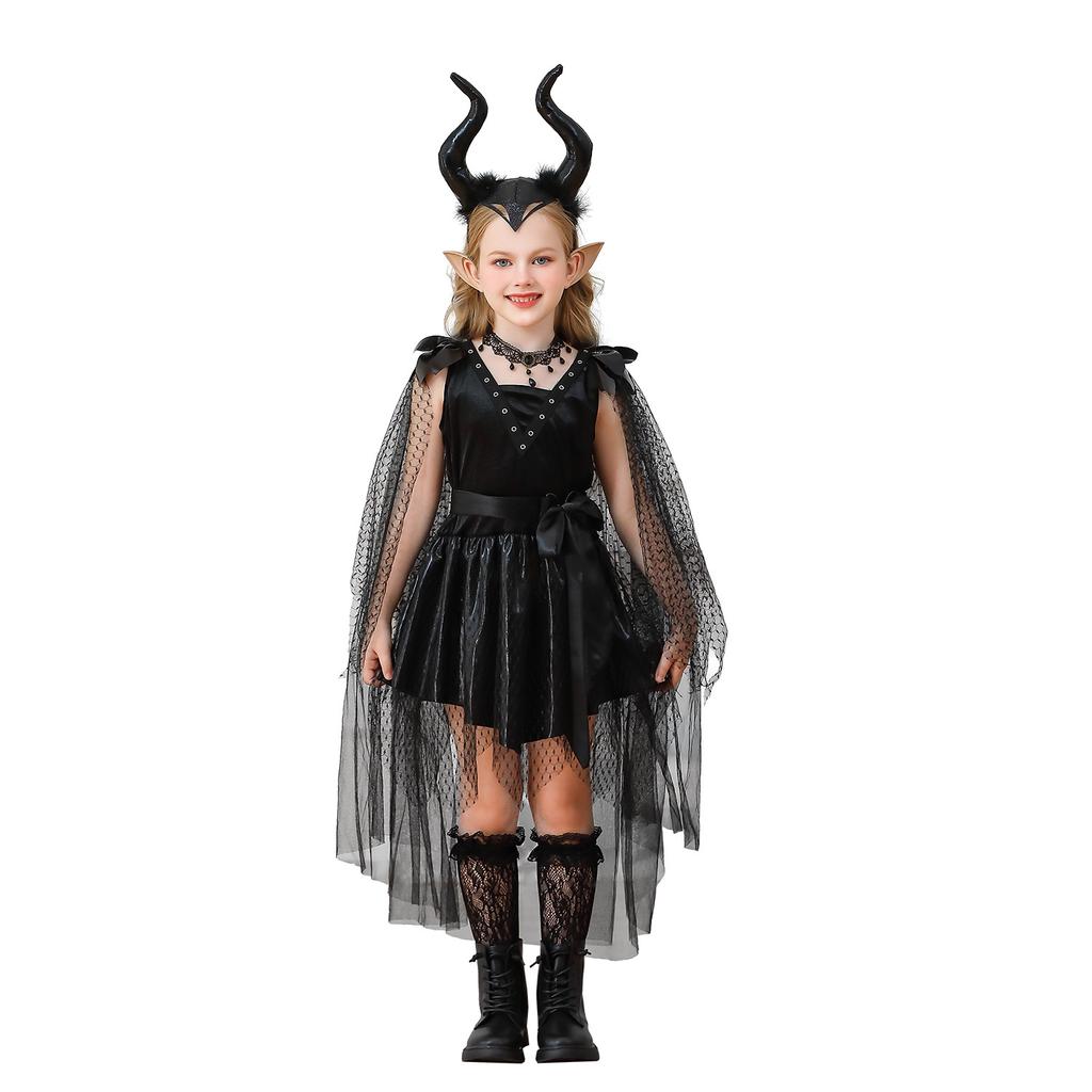 Halloween Children's Costume Witch Dress Stage Dress Up Children's Devil Vampire Witch Dress