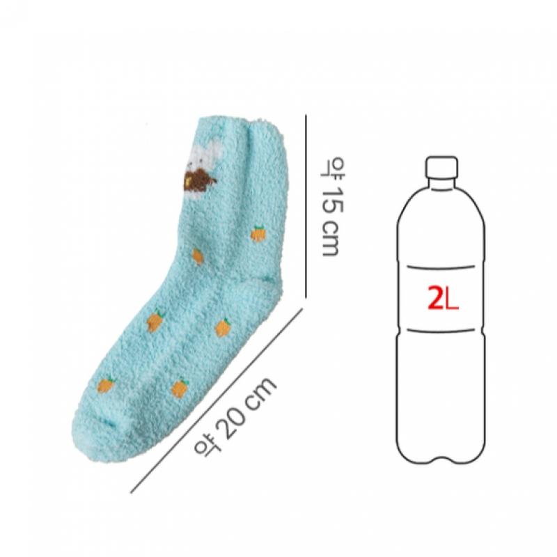Daiso Clothed Rabbit And Carrot Sleep Socks Blue
