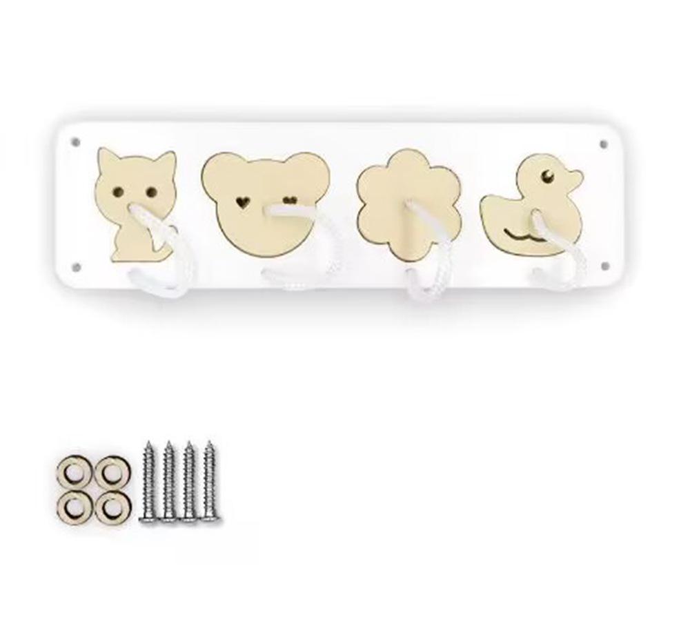 Hand-Painted DIY Busy Board: Educational Wooden Gears & Clock Ornament for Teaching and Decoration