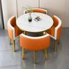 Modern Reception & Meeting Table Set: Office & Leisure Round or Square Dining Table with Chairs.