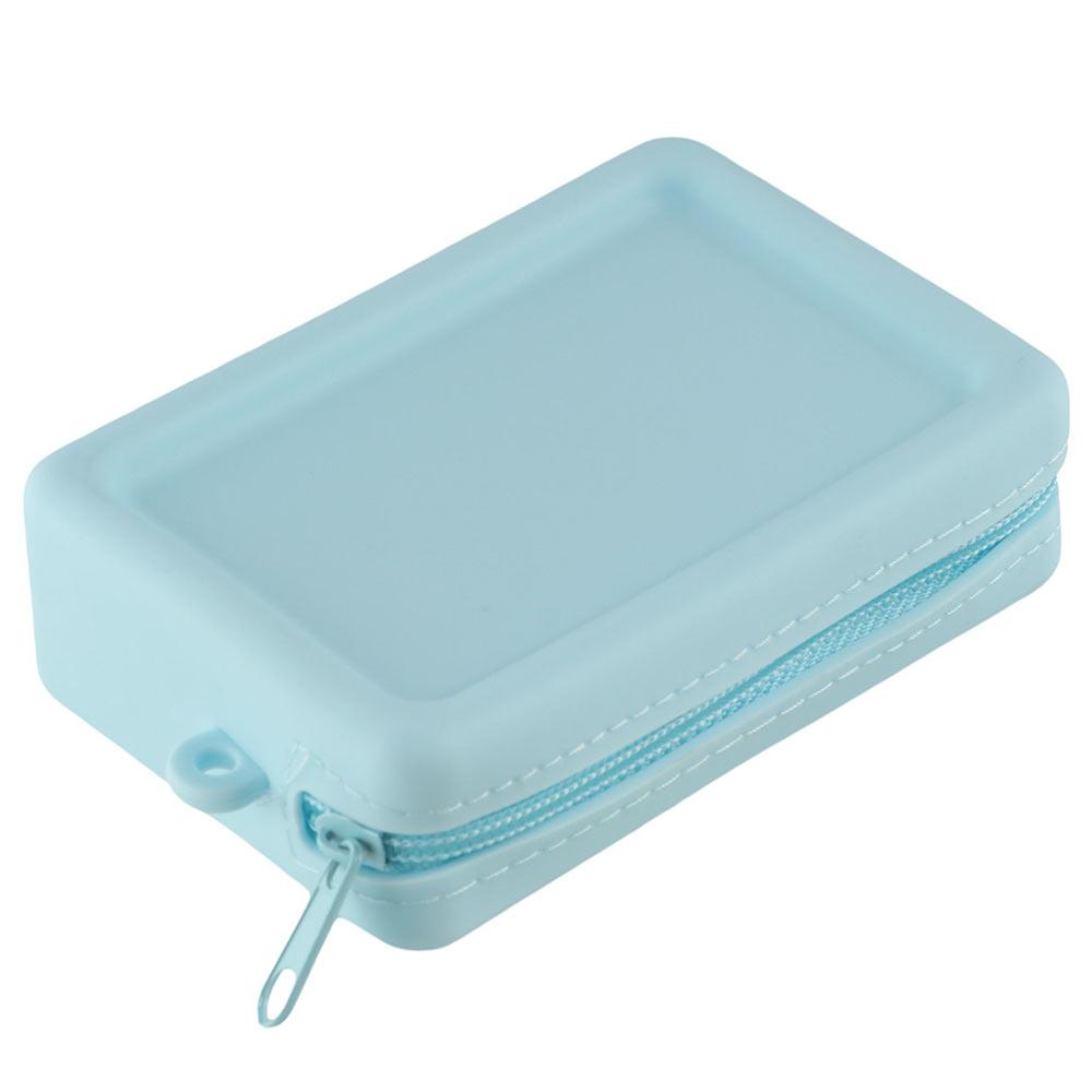 Coin Purse Multifunction Storage Bag Rectangle Small Item Bag Portable Silicone Cosmetic Bag  Women
