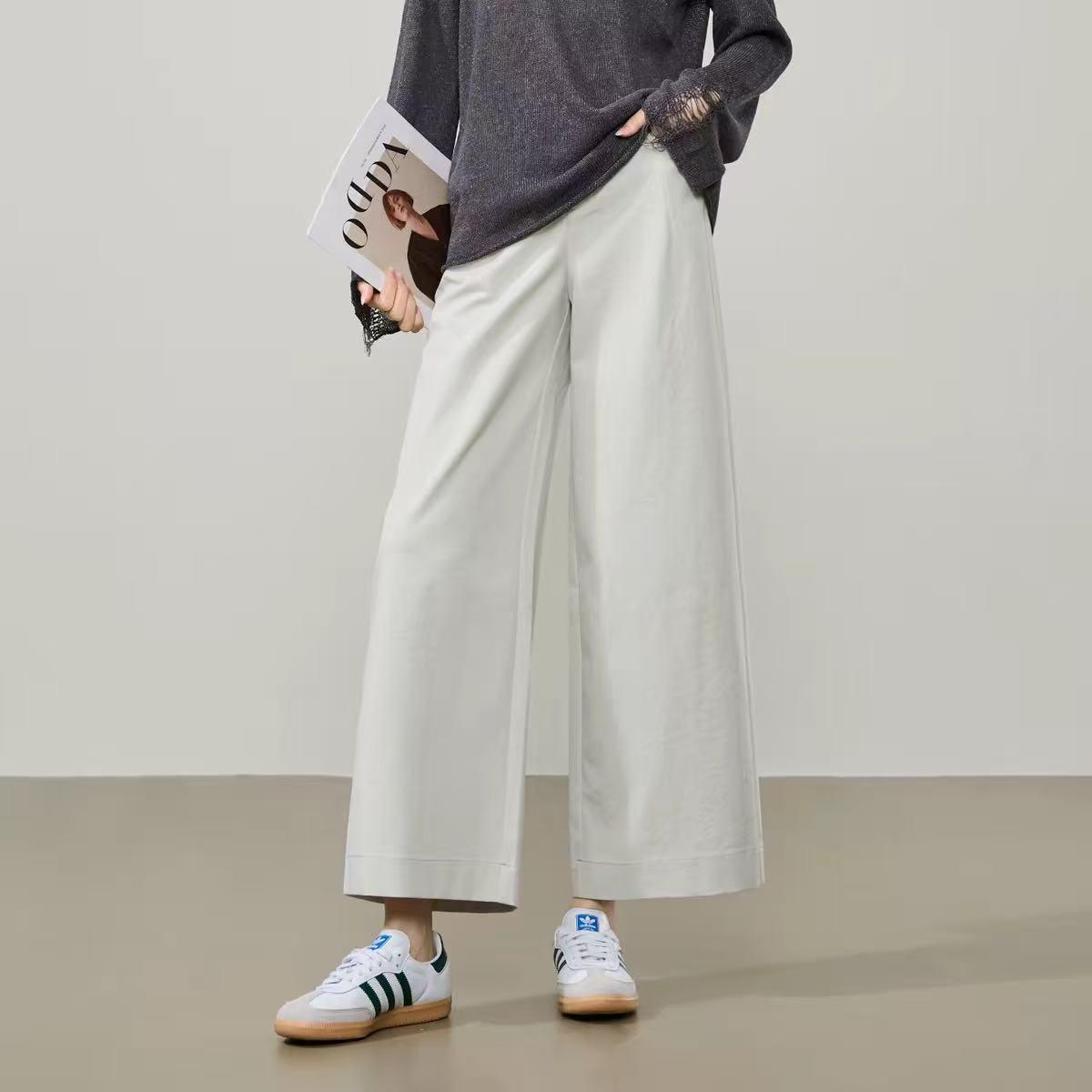 

Unisex Wide-Leg Slimming High-Waisted Casual Pants for Kids (Spring 2026) L 105-120 lbs світло-коричневого кольору