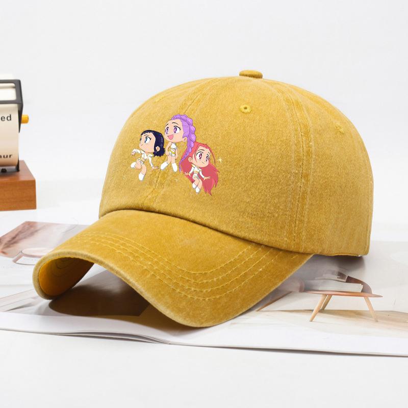 Kpop Demon Hunteres Baseball Cap for Girls Boys Summer Adjustable Sun Hat Anime Cute Retro Sunbonnet Adult Women Headgear Gift