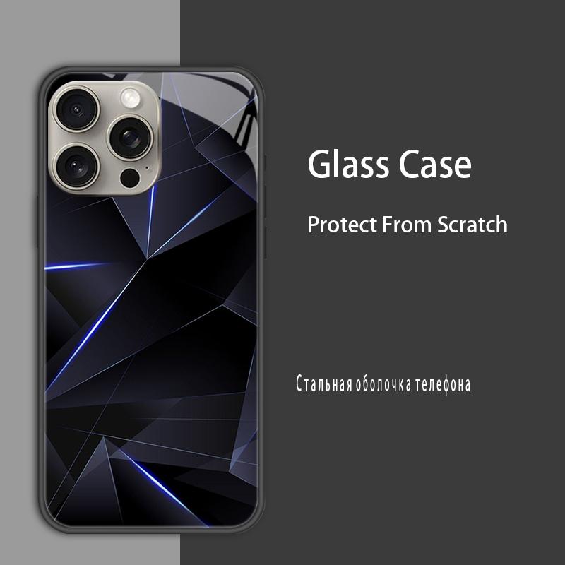 Für iPhone 15 15Pro Max Plus Hülle Abdeckung Hartglas Hülle Hartschale Bumper Für iPhone 14 Pro 14 Plus 14Pro Max Schutzhülle