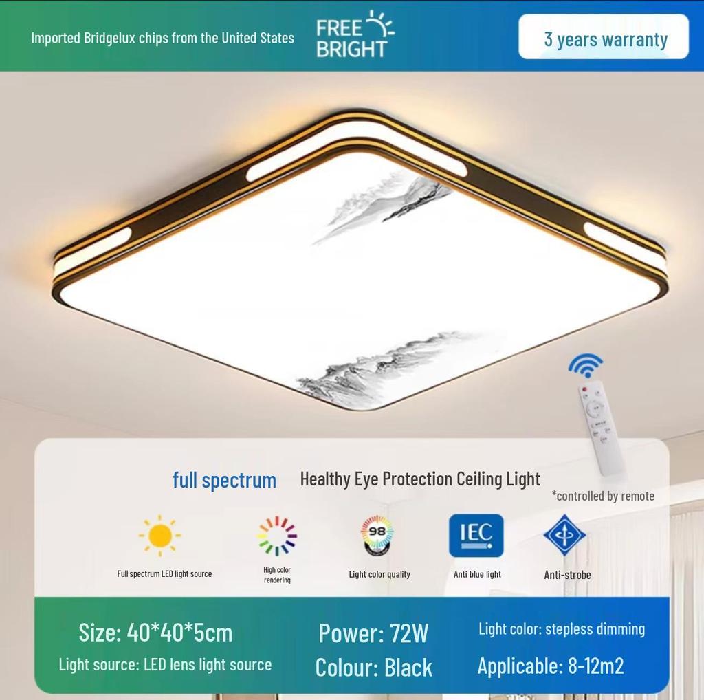 2025 LED Ceiling Light: Bright Core Design for Living, Bedroom, Study, and Dining Rooms, Wrought Iron Fixture