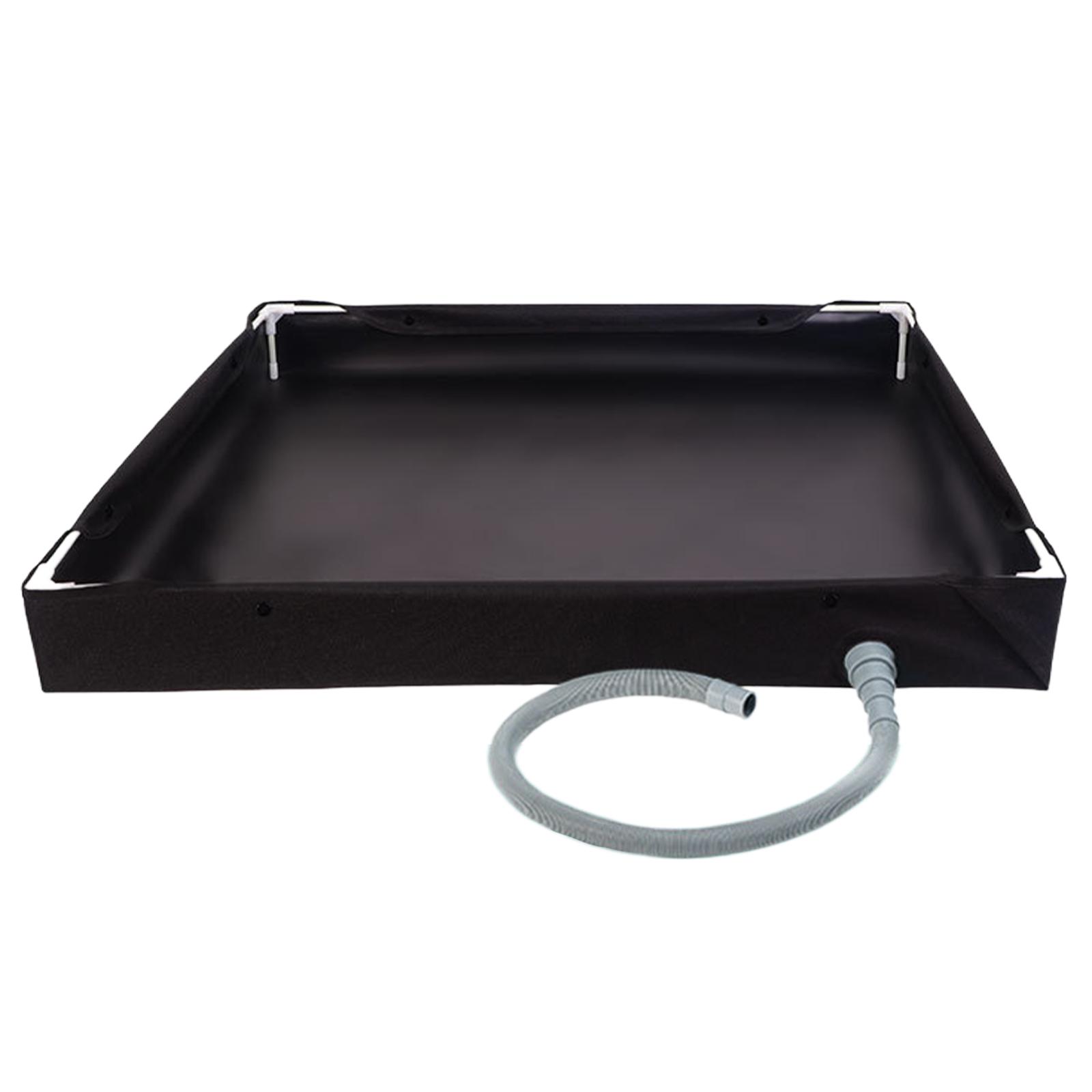 

Foldable Shower Base with Drain Hose Camping Shower Tent Floor Base Outdoor Tent Shower Tray for Indoor and Outdoor чорний