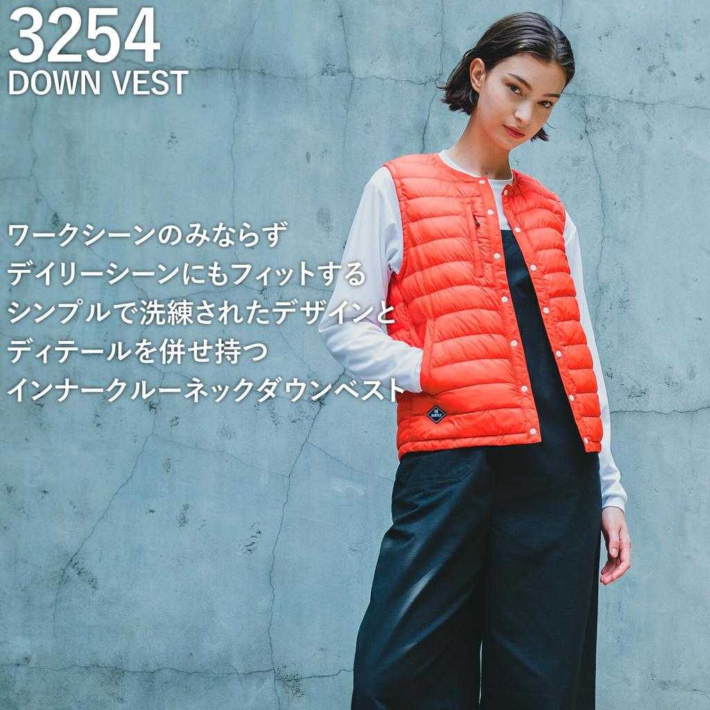 BURTLE Down Vest for Men and Winter BURTLE Pro Uni Sticker Size Army L 3254, Water-Repellent, Lightweight, Cold-Wearing, Washable, Women, Workwear,