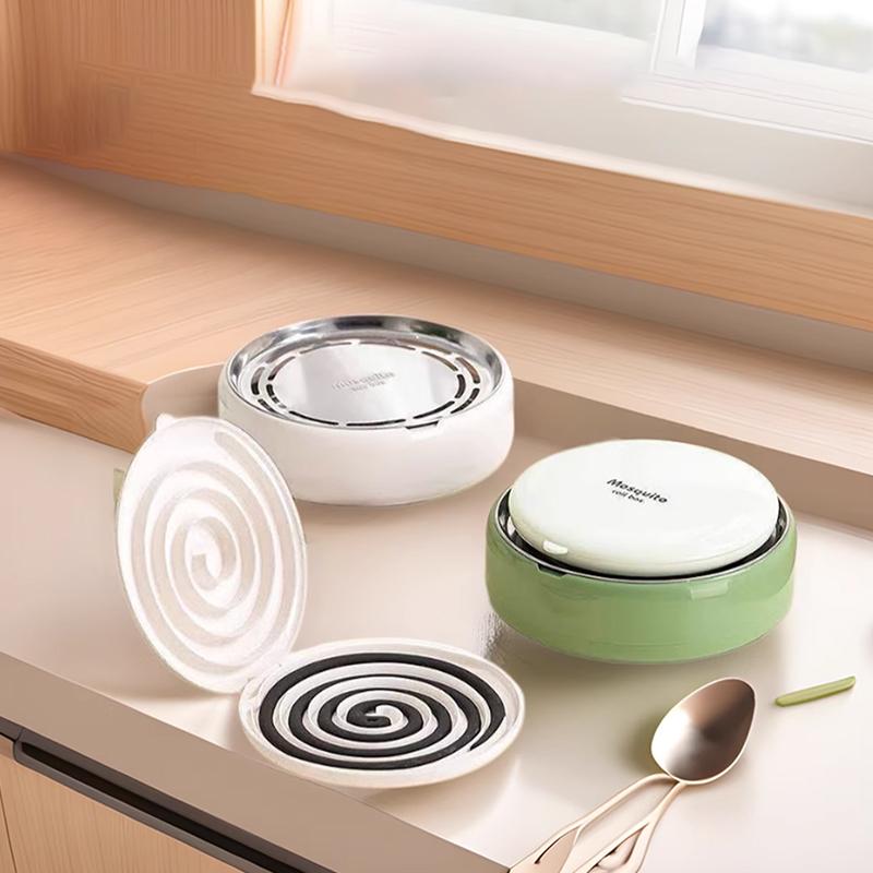 Anti-Mosquito Mosquito Coil Holder Stable Base With Tray Mosquito Coil Bracket Heat-Resistant Sandalwood Incense Burner Patio
