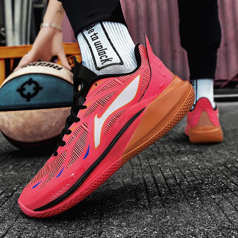 Spot online basketball shoes men's and women's actual combat, mesh summer breathable adult non-slip and wear-resistant children's sneakers