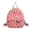 Small Fresh Corduroy Shoulder Ins Mini Backpack Female Korean College Student Mori Simple Double Backpack