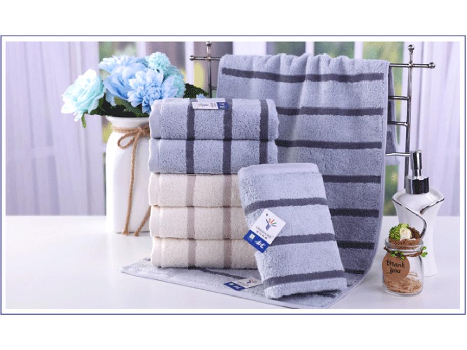 Golden Number Cotton High-Low Pile Check Face Towel - Soft, Absorbent, Couple & Family Style