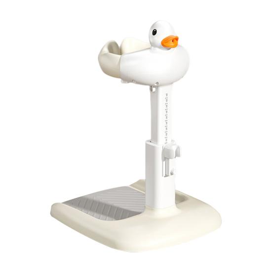 Baby Shower Rack Stand Height Width Adjustable Anti-Slip Bath Tub Holder Duck Design Foldable Portable Toddler Shower Support