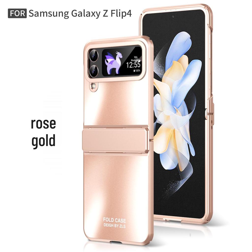 Samsung ZFlip6 Mattes Galvanisiertes Gehäuse - Rundumschutz-PC-Hülle für ZFlip5/ZFlip4