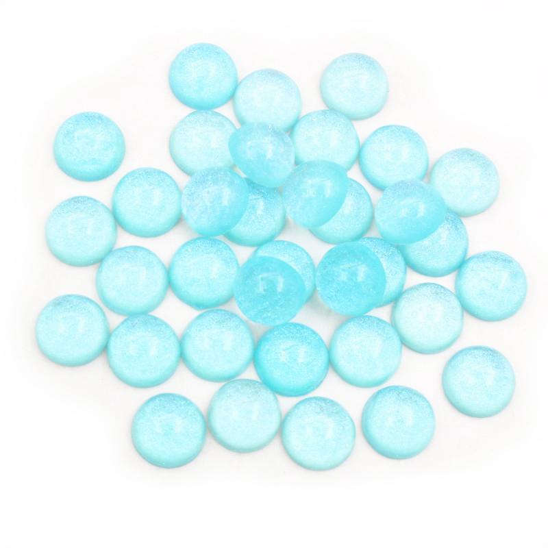 New Fashion 40pcs 12mm Mix Colors Stylish Color Half Ball Flat Back Resin Cabochons Cameo DIY Jewelry Making Accessories