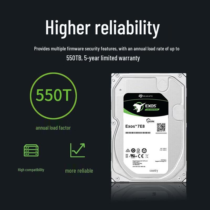 Seagate Exos 7E8 Enterprise 12TB 3.5-inch SATA Hard Drive