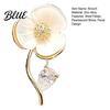 Flower Brooch Stem Design Pin Shell Petals Mini Pin
