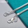 925 Sterling Silver 3mm Snake Chain Bracelet Fashion Jewelry