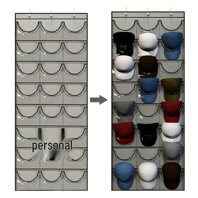 Hanging Baseball Cap Storage Bag - Multi-layer Thick Non-woven Display Rack