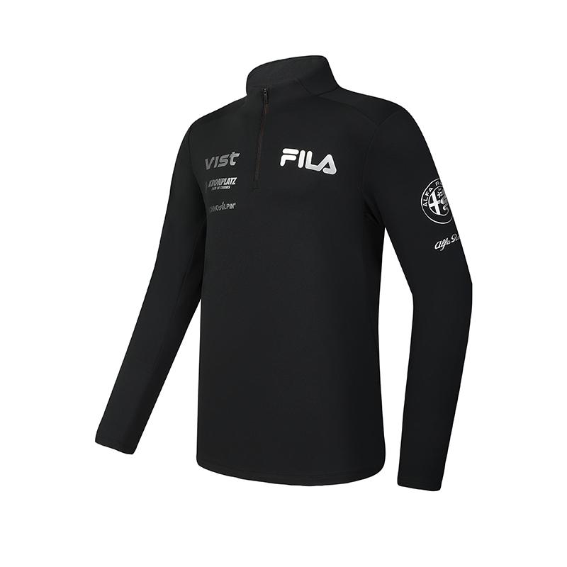 New FILA T Shirts Men's Pitch Black A11M446203FBK