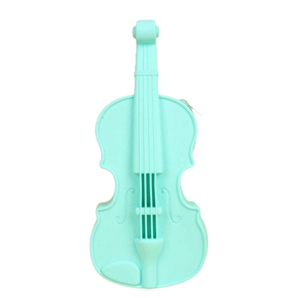 Cute Design Violin Pencil Case Lightweight Makeup Pouch Stylish Case Gift Music Lovers  School Use