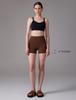 CRZ YOGA Biker Short Yoga High Coffee Size XL Women's Shorts, Leggings, Shorts, Waist, 3/4 Length, Butterluxe, 4-inch/10-cm Inseam, Brown,