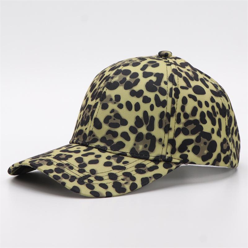 Unisex European American Fashion Leopard Print Baseball Cap Curved Brim Dad Hat Adjustable Snapback For Men And Women