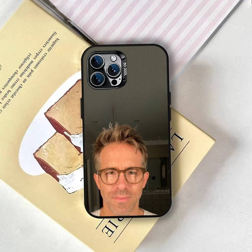 Actor R-Ryan Reynolds Phone Case For iPhone 17,16,15,14,13,12,11 Plus,Pro Max,XS,Colored Silver Plated Inside Cover iPhone12PROMAX