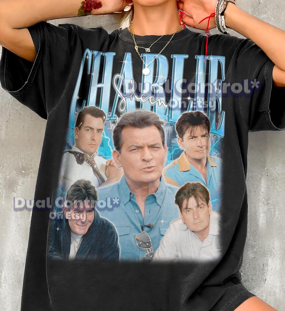 Charlie Sheen 90s Vintage Retro Bootleg Shirt, 90s Hollywood Actor Graphic Tee, Sitcom Star Fan Apparel #ARI