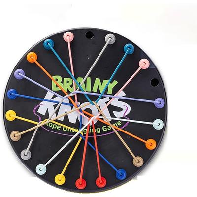 Brainy Knots Seilentwirrtisch, Logik-Puzzle-Brettspiel, 23 cm Durchmesser, Knoten-Seil-Brettspiel für Erwachsene Kinder